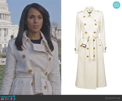 olivia pope white burberry coat|olivia pope white hat.